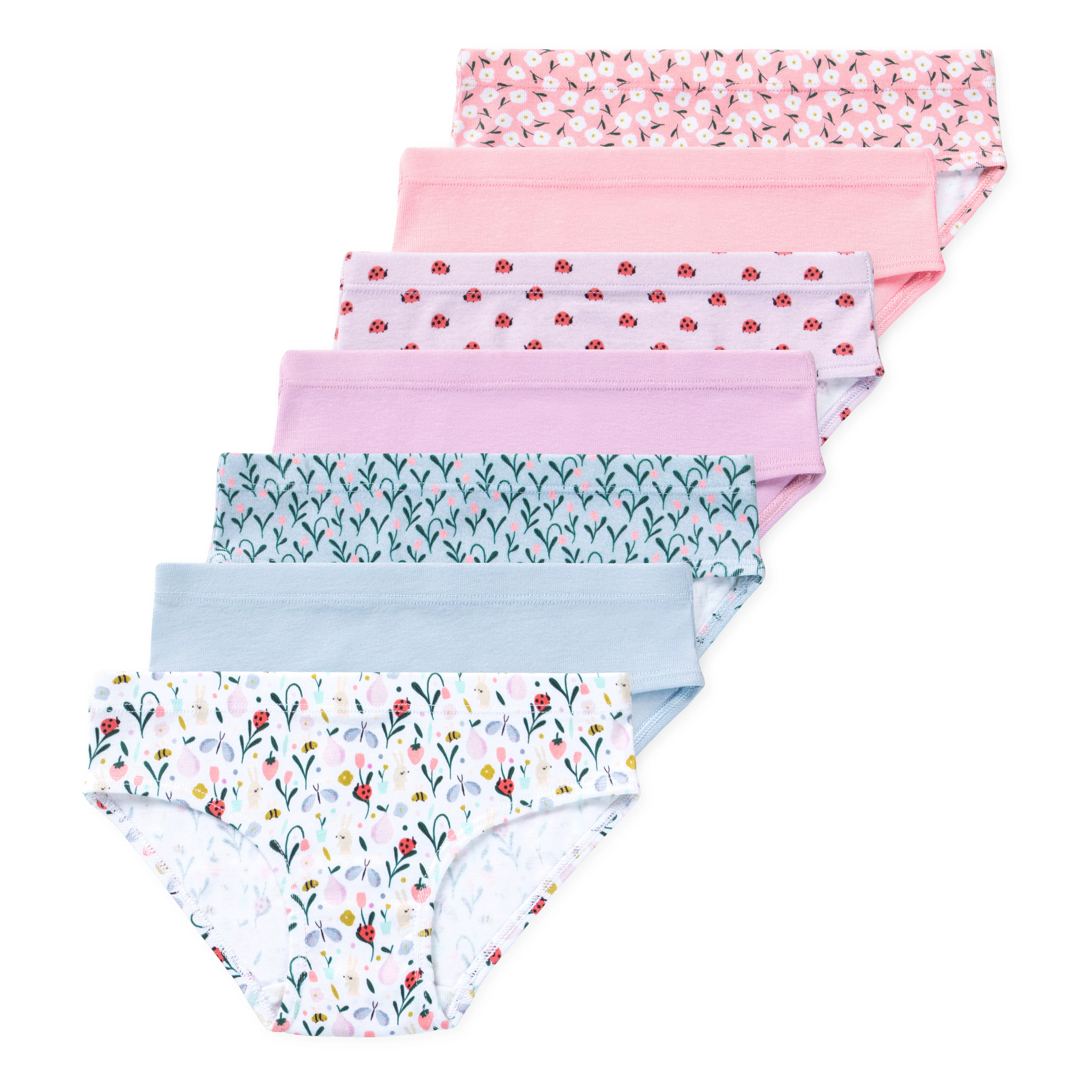 Ryleigh Girls GOTS Organic Cotton Bikini Underwear (7-Pack) - Image 3